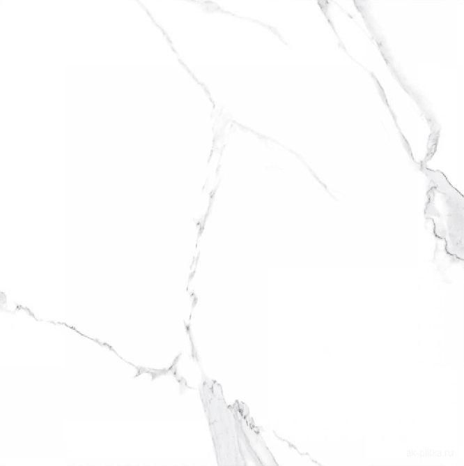 Керамогранит Art Ceramic Carrara, цвет белый, поверхность полированная, квадрат, 600x600