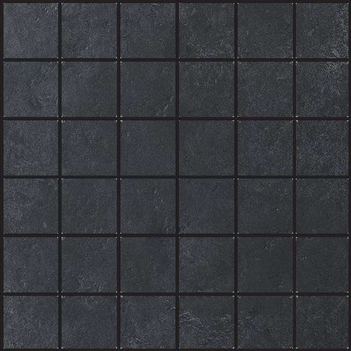 Мозаика Monocibec Pietra Castello Bard Mosmosaico Su Rete 125183, цвет чёрный, поверхность матовая, квадрат, 300x300