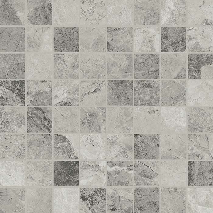 Мозаика Italon Charme Extra Silver Mosaico Lux 610110000344, цвет серый, поверхность полированная, квадрат, 292x292