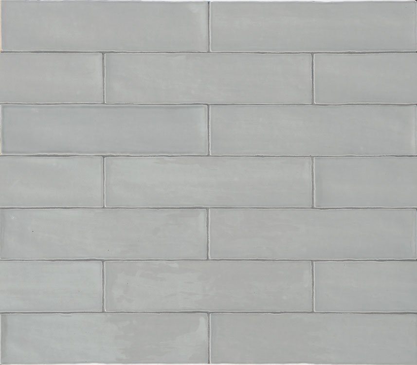 Керамическая плитка Terratinta Betonbrick Grey Glossy TTBB73GGW, цвет серый, поверхность глянцевая, под кирпич, 75x300