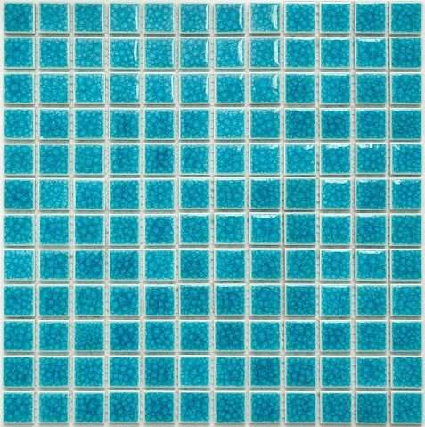 Мозаика NS Mosaic PW2323-24, цвет бирюзовый, поверхность глянцевая, квадрат, 300x300