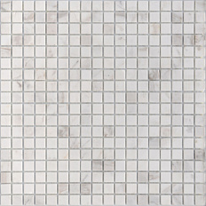 Мозаика Caramelle Mosaic Pietrine Dolomiti Bianco Pol 15x15 7mm, цвет белый, поверхность полированная, квадрат, 305x305
