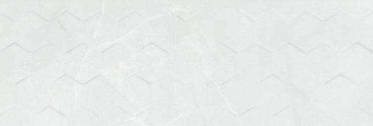 Керамическая плитка Ceramika Konskie Braga White Hexagon Rett, цвет серый, поверхность глянцевая рельефная, прямоугольник, 250x750