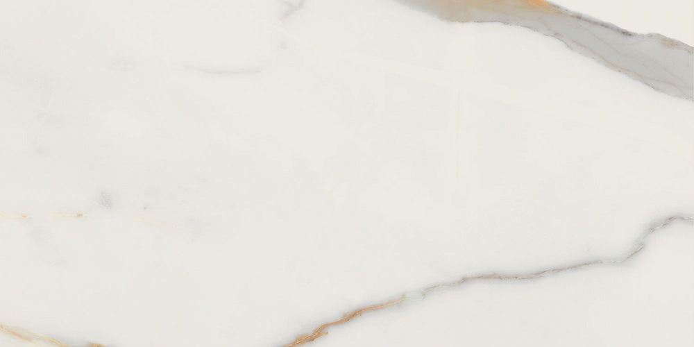 Широкоформатный керамогранит Tubadzin Marmo d'Oro Pol, цвет белый, поверхность полированная, прямоугольник, 1198x2398