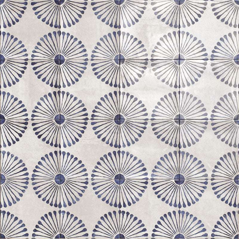 Декоративные элементы Mainzu Nazari Infantas, цвет белый синий, поверхность глянцевая, квадрат, 150x150