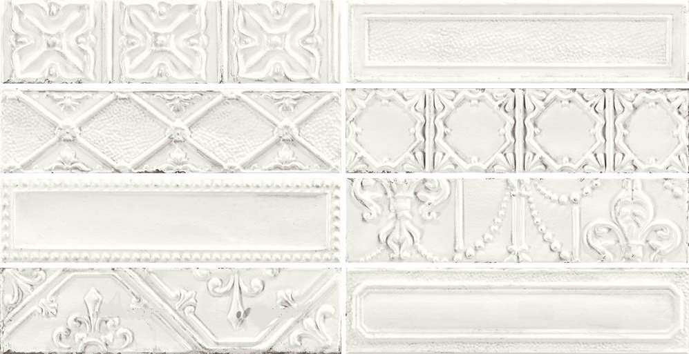 Декоративные элементы Ragno Eden Tin Bianco R12C, цвет белый, поверхность глянцевая, прямоугольник, 70x280