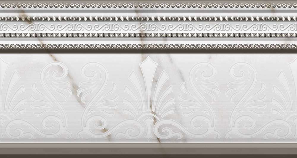 Бордюры Mayolica Berlin Zocalo, цвет белый, поверхность матовая, прямоугольник, 150x280