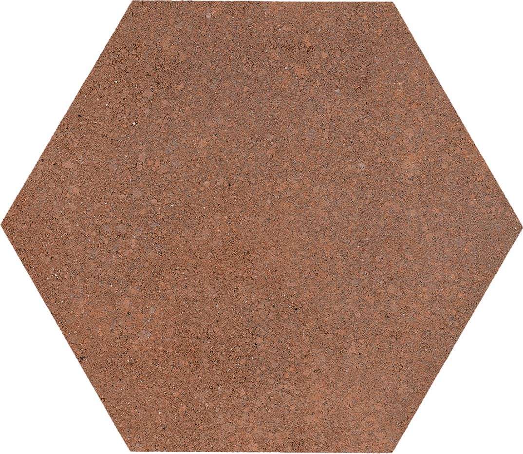 Керамогранит Vallelunga Terrae Esagona Cotto VTEE60, цвет коричневый, поверхность матовая, шестиугольник, 190x220