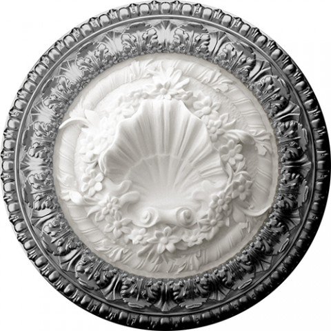 Вставки Azteca Ins. Fontana Ice, цвет серый, поверхность рельефная, круг и овал, 140x140