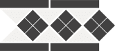 Бордюры Topcer Octagon Border LISBON-1 with 1 Strip Stand, цвет чёрно-белый, поверхность матовая, прямоугольник, 280x150