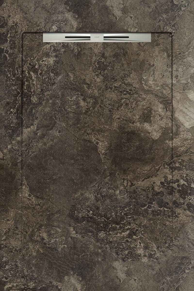 Спецэлементы Aquanit Fossil Brown Slope Line, цвет коричневый, поверхность матовая, прямоугольник, 900x1350