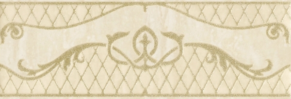 Бордюры Gracia Ceramica Regina Beige Border 01, цвет бежевый, поверхность глянцевая, прямоугольник, 85x250