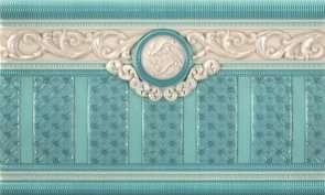 Бордюры Blau Fifth Avenue Zoc. AQA, цвет бирюзовый, поверхность глянцевая, прямоугольник, 150x250