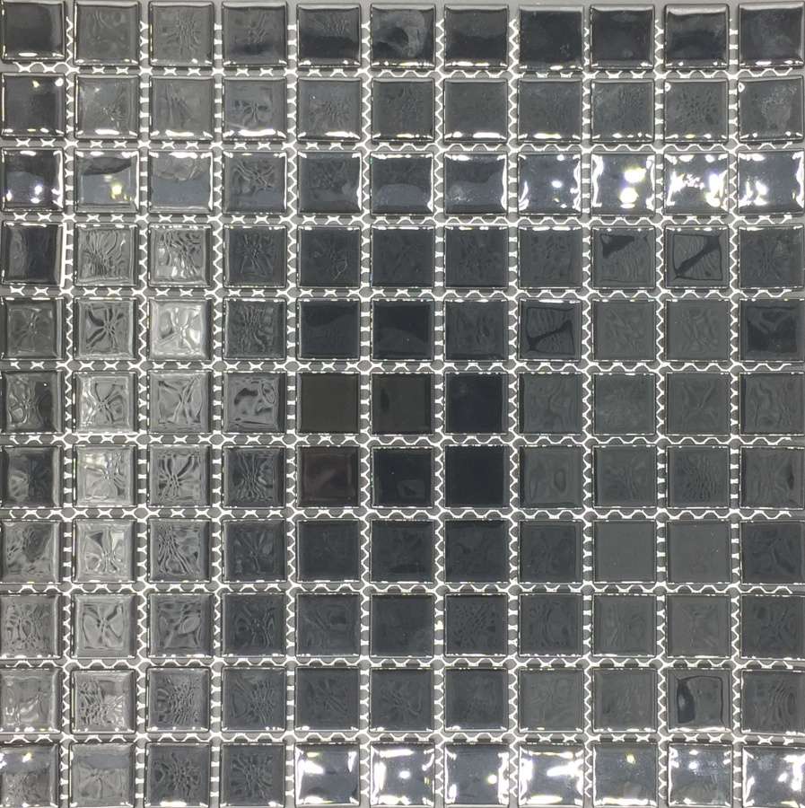 Мозаика Pixel Mosaic PIX014 Стекло (25x25 мм), цвет серый, поверхность глянцевая, квадрат, 300x300