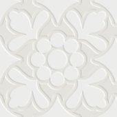 Керамогранит Tagina Fleur Blanc 7VF080F, цвет белый, поверхность глянцевая, квадрат, 100x100