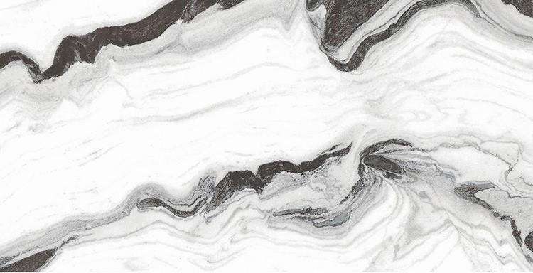 Керамогранит ITC Calacatta Royal, цвет чёрно-белый, поверхность полированная, прямоугольник, 600x1200