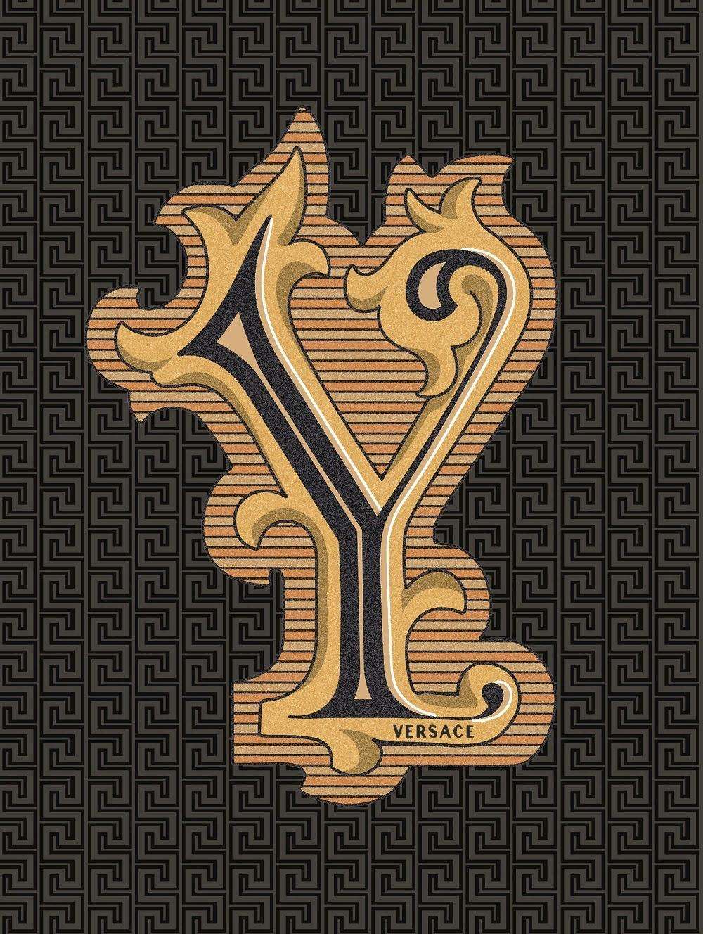 Декоративные элементы Versace Alphabet Lettera Nera Y 48994, цвет разноцветный, поверхность глянцевая, прямоугольник, 145x194