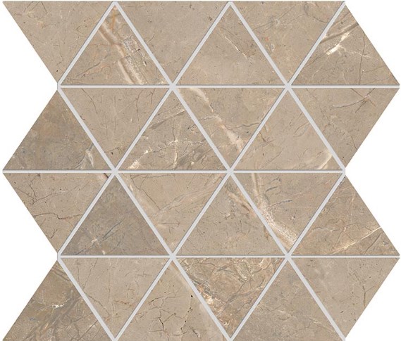 Мозаика Edimax Golden Age Mosaico Triangolo Beige, цвет бежевый, поверхность матовая, квадрат, 300x300