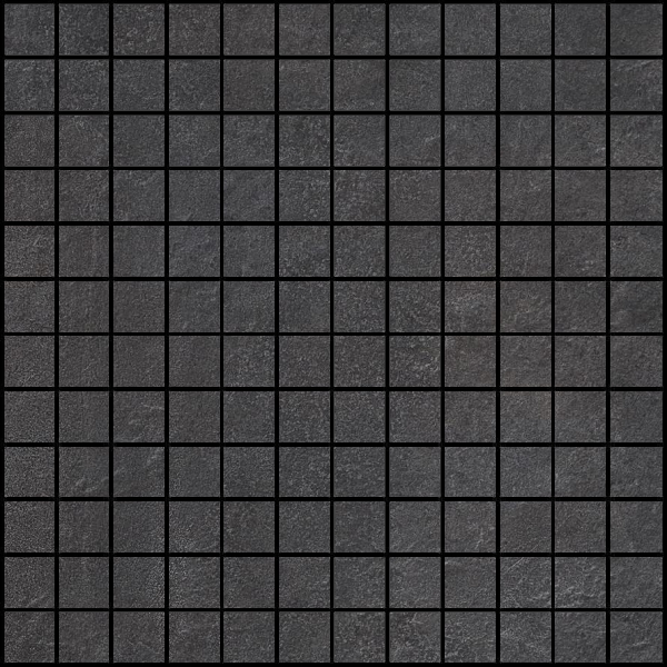 Мозаика Monocibec Pietre Naturali Black Board Mos (2,5X2,5) 100666, цвет чёрный, поверхность матовая, квадрат, 300x300