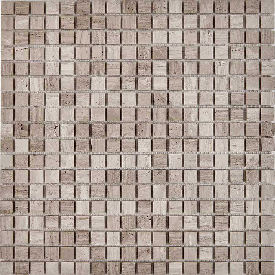 Мозаика Pixel Mosaic PIX253 Мрамор (15x15 мм), цвет бежевый, поверхность глянцевая, квадрат, 305x305