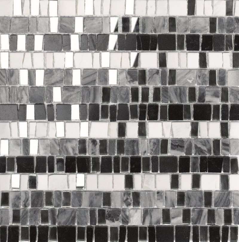 Мозаика Dune Materia Mosaics Ninfa 186535, цвет серый, поверхность глянцевая, квадрат, 305x305