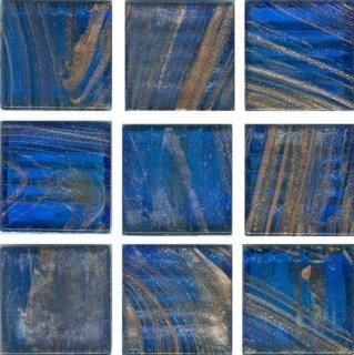 Мозаика Irida Fantasy И10.17(5), цвет синий, поверхность глянцевая, квадрат, 318x318