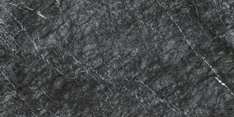 Широкоформатный керамогранит Graniti Fiandre Maximum Marmi Grand Carnico Lucidato, цвет чёрный, поверхность полированная, прямоугольник, 1500x3000