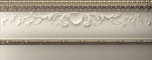 Бордюры Azteca Zoc. Fontana Cream, цвет коричневый бежевый, поверхность рельефная, прямоугольник, 120x300