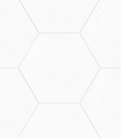 Керамогранит Kronos Trellis Exa White Esagono 7244, цвет белый, поверхность матовая, прямоугольник, 175x205