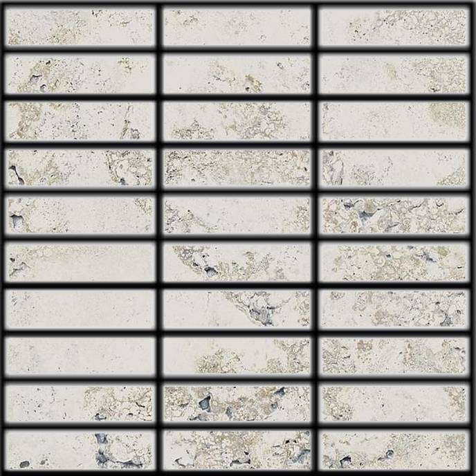 Мозаика Monocibec Pietra Castello Muretto Miramare Mosmuretto Su Rete 125439, цвет серый, поверхность матовая, квадрат, 300x300