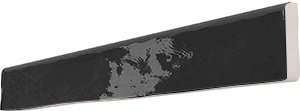 Бордюры Wow Crafted Bullnose Handmade Black 99534, цвет чёрный, поверхность глянцевая, прямоугольник, 35x300