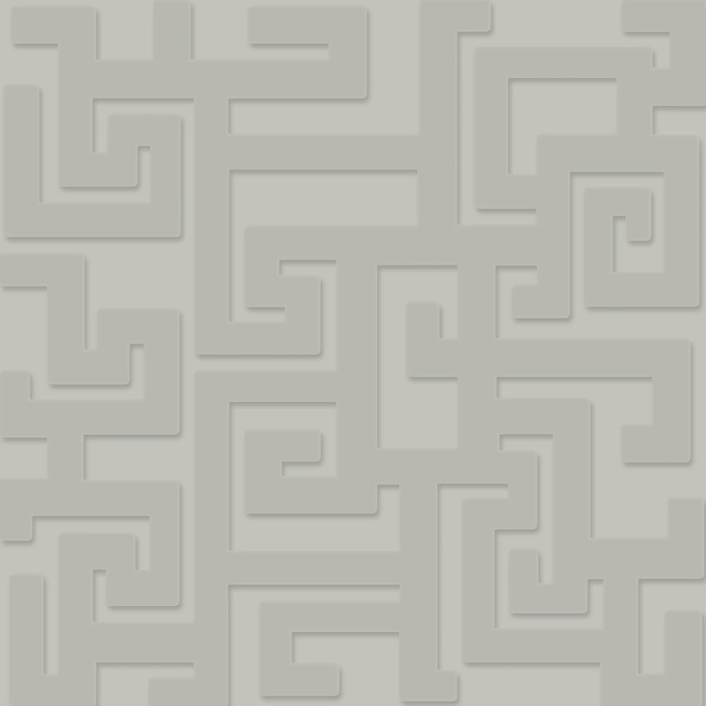Декоративные элементы Versace Greek 3D Grigio 261285, цвет серый, поверхность матовая 3d (объёмная), квадрат, 400x400