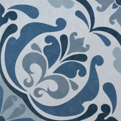 Декоративные элементы Heralgi Tempo Aged Blue, цвет голубой, поверхность матовая, квадрат, 200x200