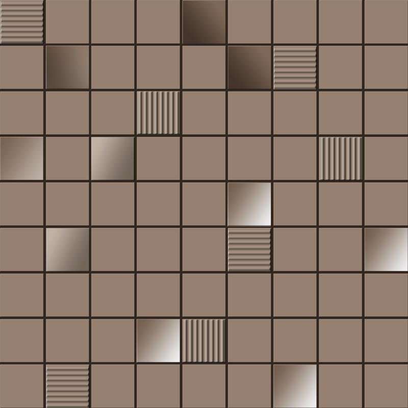 Мозаика Ibero Inspire Mosaico Moka, цвет коричневый, поверхность глянцевая, квадрат, 316x316