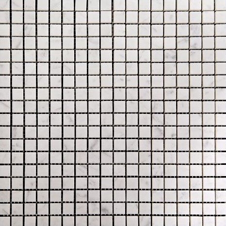 Мозаика Natural Mosaic Adriatica Carrara (1,5X1,5) 7M088-15P, цвет белый, поверхность полированная, квадрат, 305x305