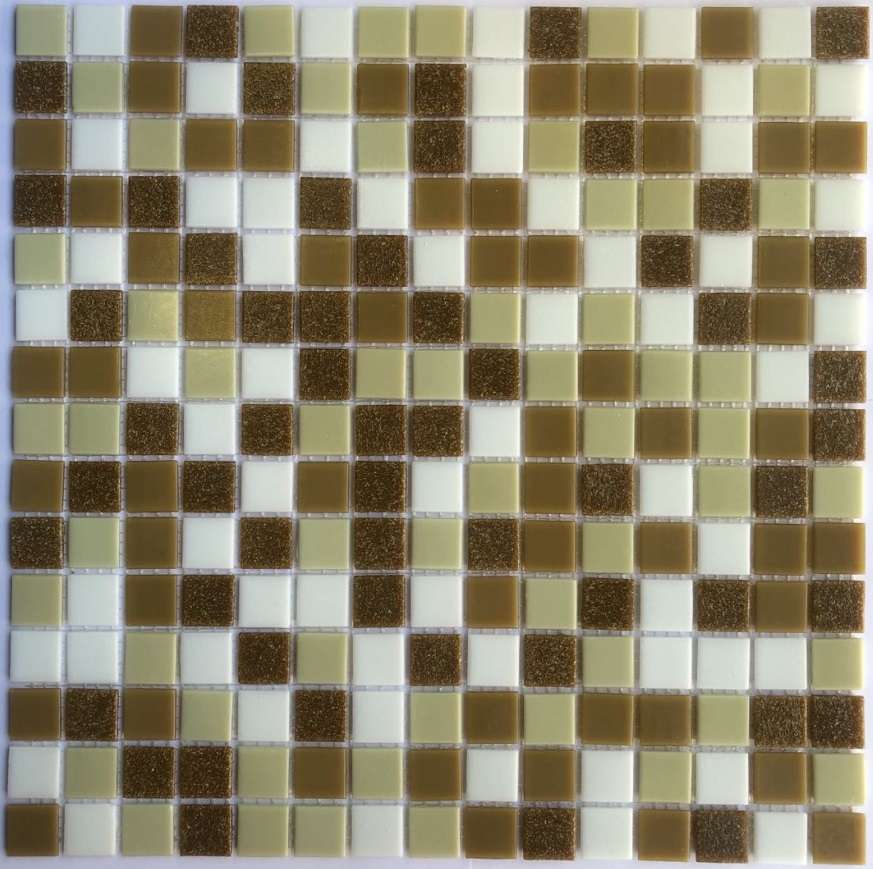 Мозаика Pixel Mosaic Мозаика из стекла PIX112, цвет белый коричневый, поверхность глянцевая, квадрат, 316x316