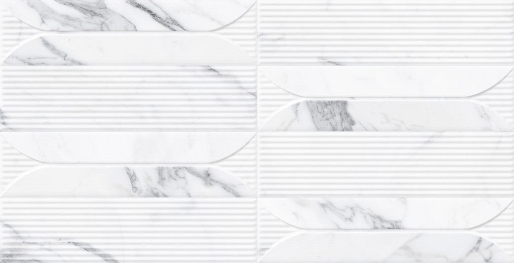Декоративные элементы Gaya Fores Aura Deco Calacatta, цвет белый, поверхность матовая, прямоугольник, 320x625