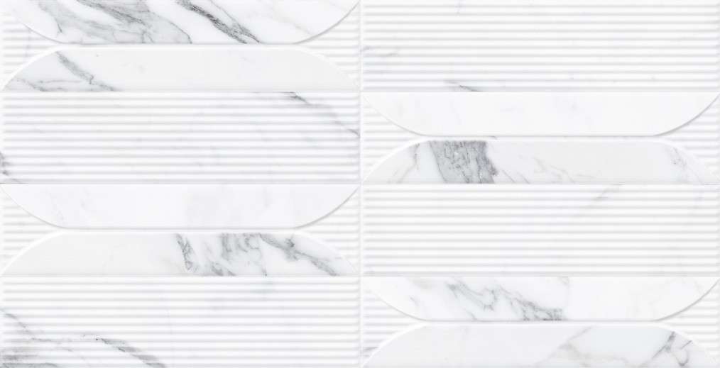 Декоративные элементы Gaya Fores Aura Deco Calacatta, цвет белый, поверхность матовая, прямоугольник, 320x625