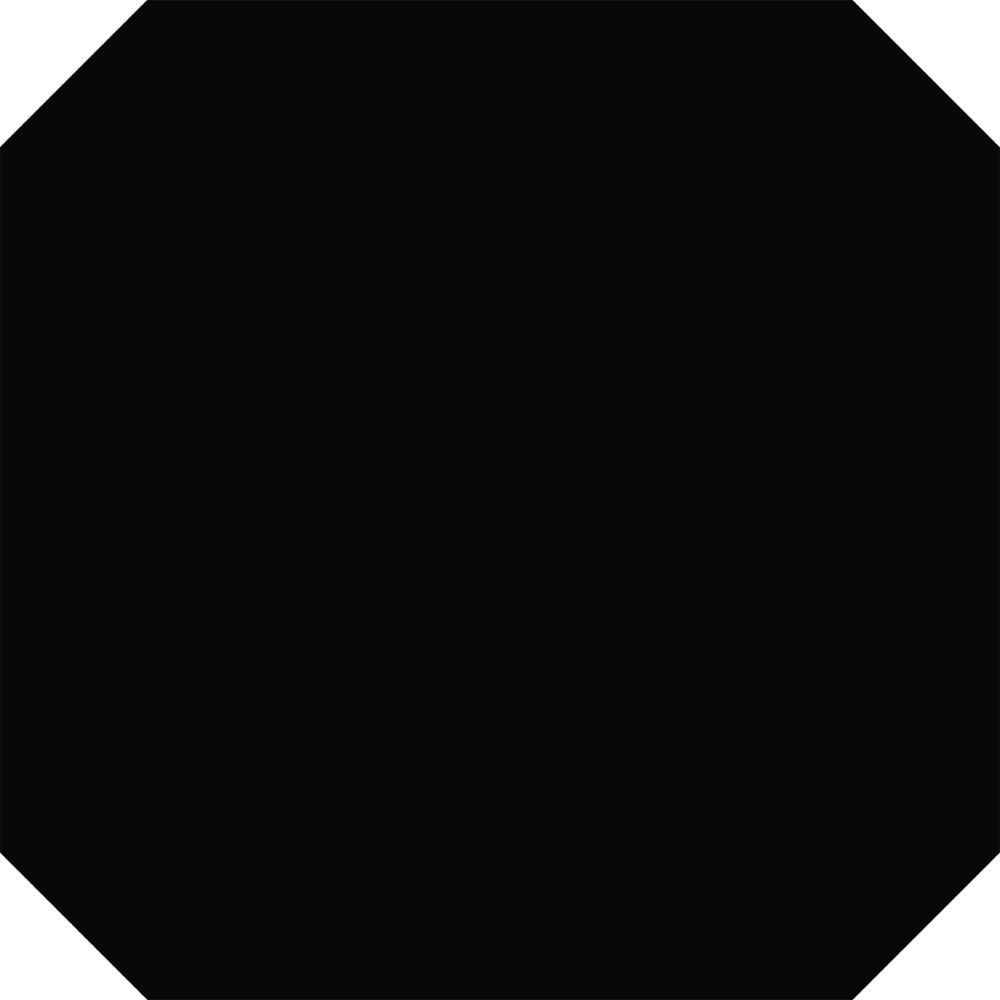 Керамогранит Absolut Keramika Octo Element Negro 60980, цвет чёрный, поверхность матовая, шестиугольник, 250x250