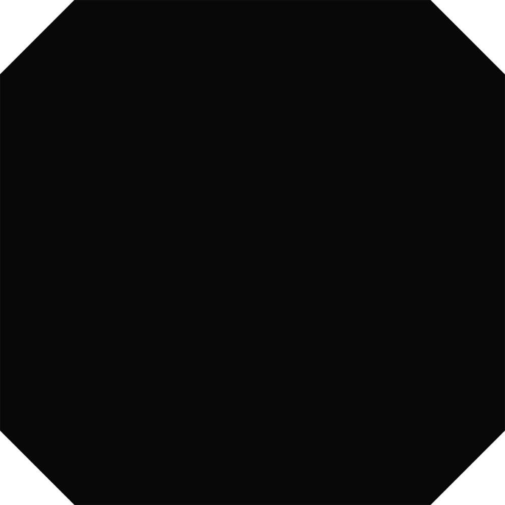 Керамогранит Absolut Keramika Octo Element Negro 60980, цвет чёрный, поверхность матовая, шестиугольник, 250x250