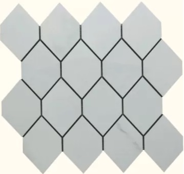 Мозаика Aparici Apuane Mosaico White Pulido, цвет белый, поверхность полированная, прямоугольник, 285x300