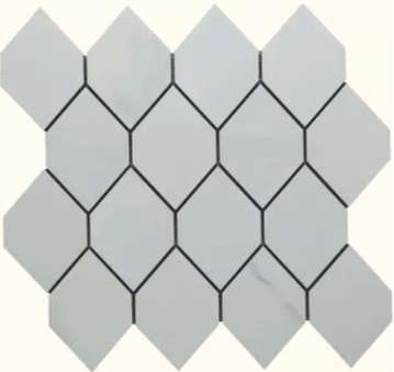 Мозаика Aparici Apuane Mosaico White Pulido, цвет белый, поверхность полированная, прямоугольник, 285x300
