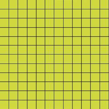 Мозаика Aparici Nordic Lime Mosaic 2,5X2,5, цвет жёлтый, поверхность глянцевая, квадрат, 298x298