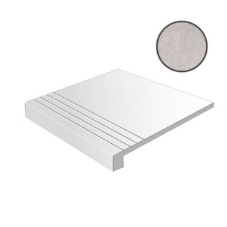 Ступени Vives Ruhr-SPR Cemento Gradone, цвет серый, поверхность полированная, квадрат с капиносом, 593x593