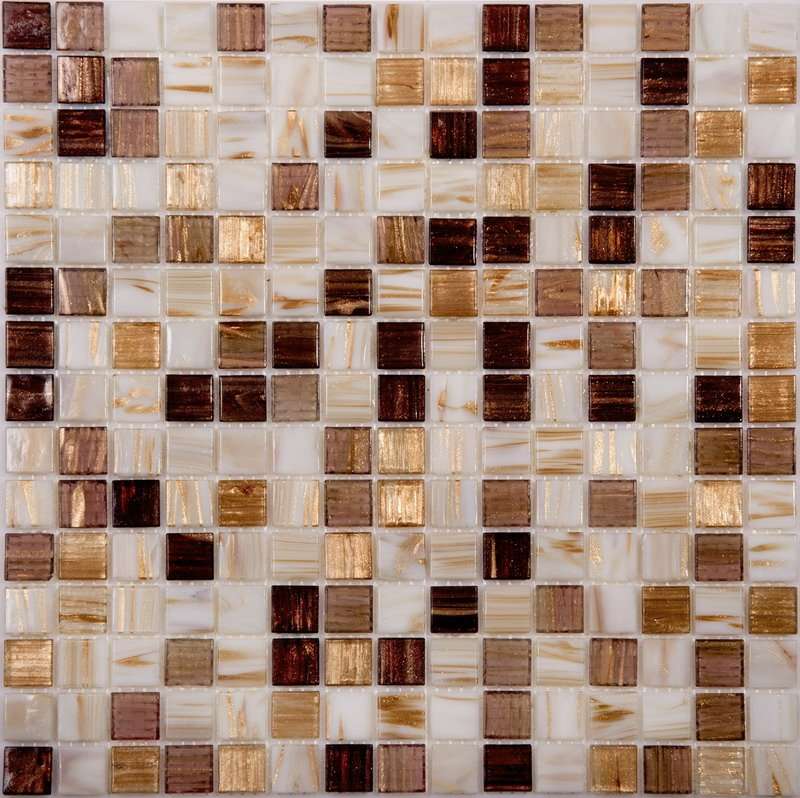 Мозаика NS Mosaic MIX6, цвет коричневый, поверхность глянцевая, квадрат, 327x327