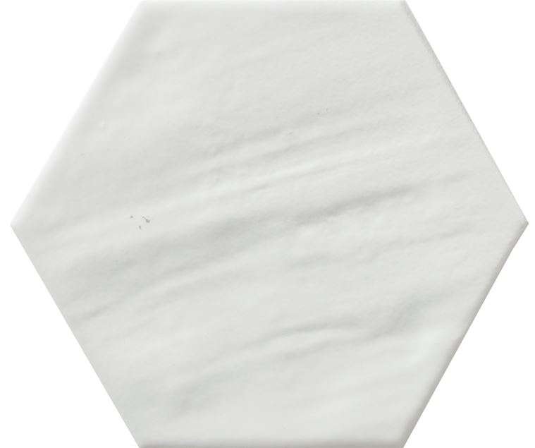 Керамогранит Ecoceramic Chiara Blanco Hex, цвет белый, поверхность матовая, шестиугольник, 200x240