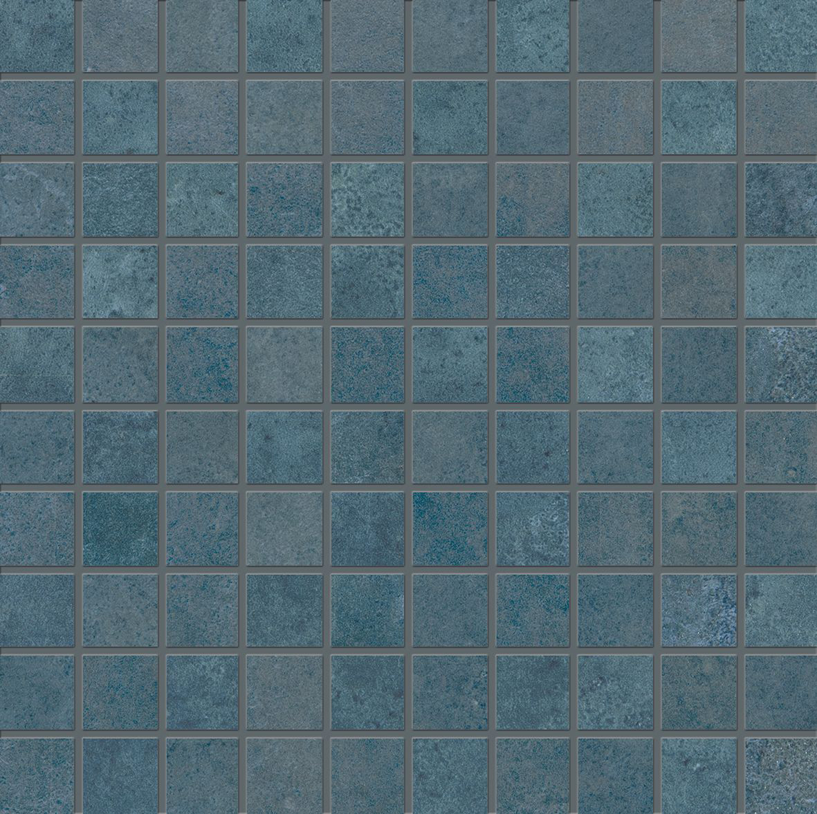 Мозаика Provenza Vulcanika Mosaico 3X3 Raku Blu EFW9, цвет синий, поверхность матовая, квадрат, 300x300