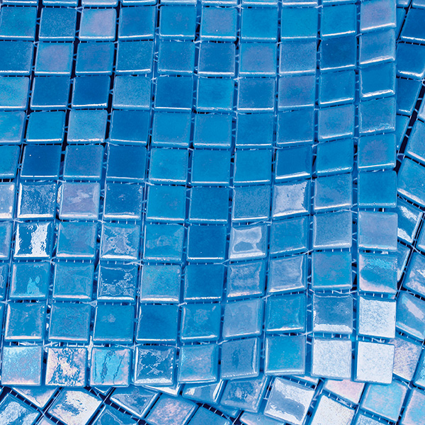 Мозаика Mosavit Acquaris Celeste, цвет голубой, поверхность глянцевая, квадрат, 316x316
