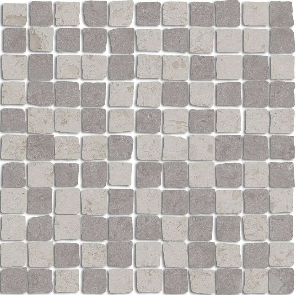 Мозаика Kerama Marazzi Про Лаймстоун Спакко Декор 4 Мозаичный Матовый MBS010, цвет серый, поверхность матовая, квадрат, 200x200