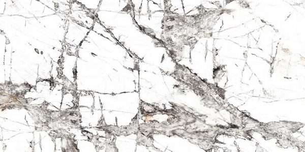 Керамогранит Seramiksan Invisible Marble Full Lappato, цвет белый, поверхность полированная, прямоугольник, 600x1200